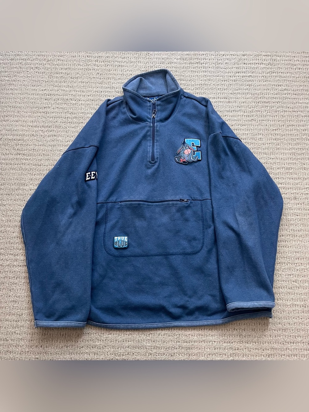 Vintage Winnie the Pooh Eeyore quarter zip sweatshirt